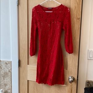 Express red dress